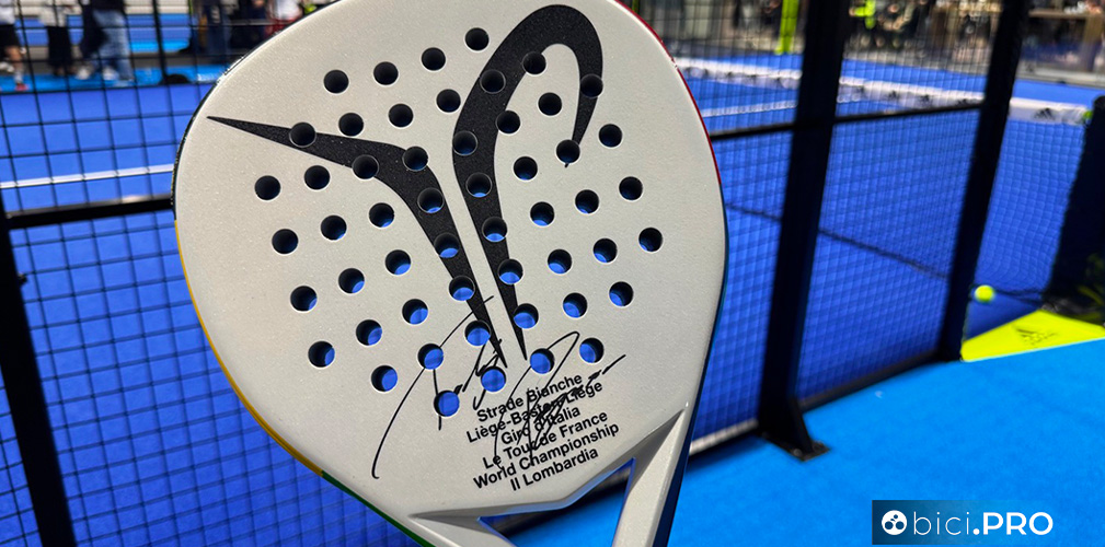 Sulla racchetta da padel realizzata da MET nel 2024 le vittorie più belle di Pogacar