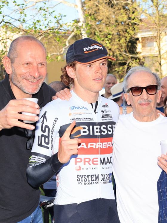Gabriele Bessega insieme a Marco Milesi, Biesse Carrera 2025