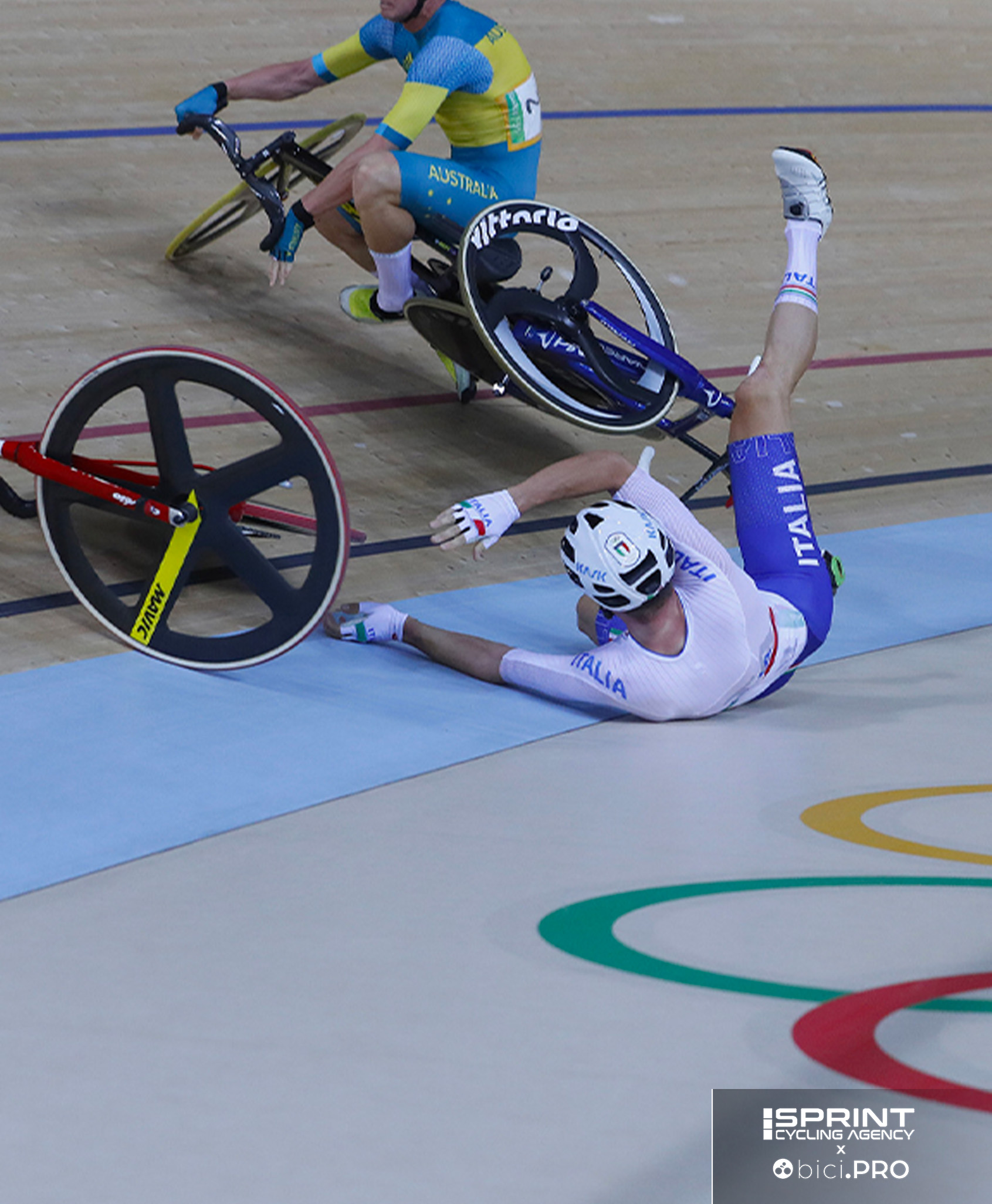Olimpiadi di Rio 2016, caduta Elia Viviani, Omnium