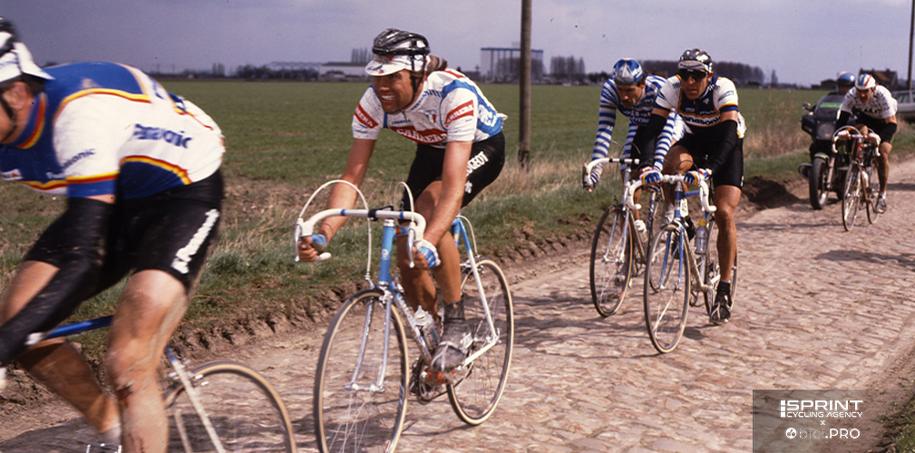 La Carrera copre tutto il calendario. Ecco Leali alla Roubaix del 1987