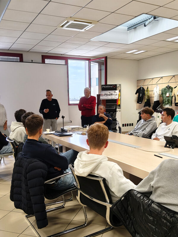 Nalini Academy, visita in azienda Sissio Team, Moa Sport, Mantova, Giuseppe Bovo, Claudio Mantovani