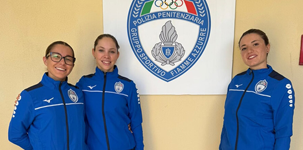A ottobre Pegolo, Baima e Sanarini sono entrate nel gruppo sportivo delle Fiamme Azzurre (foto Pordenone Today)
