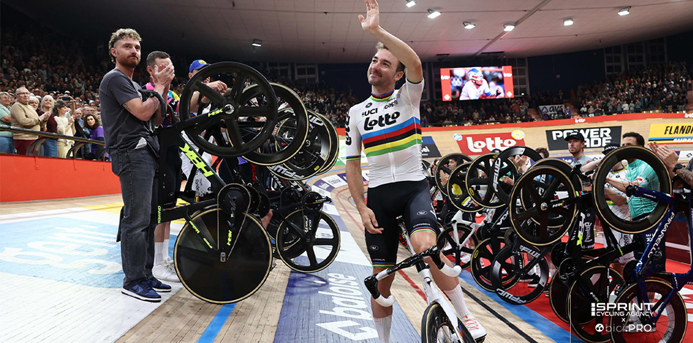 Consonni ha raggiunto Gand con Ganna e Lamon per salutare Viviani alla sua ultima gara