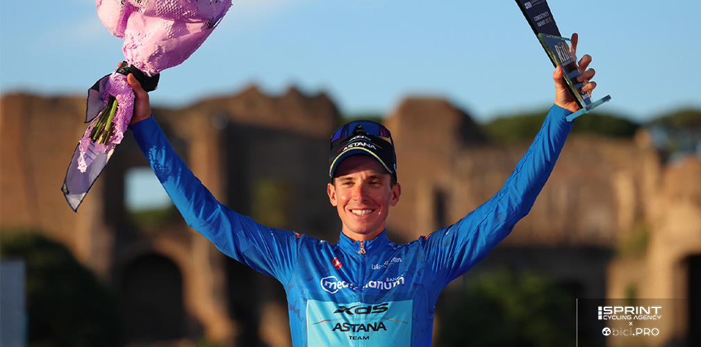 Il momento più bello del suo 2025: la conquista della maglia di miglior scalatore al Giro d'Italia