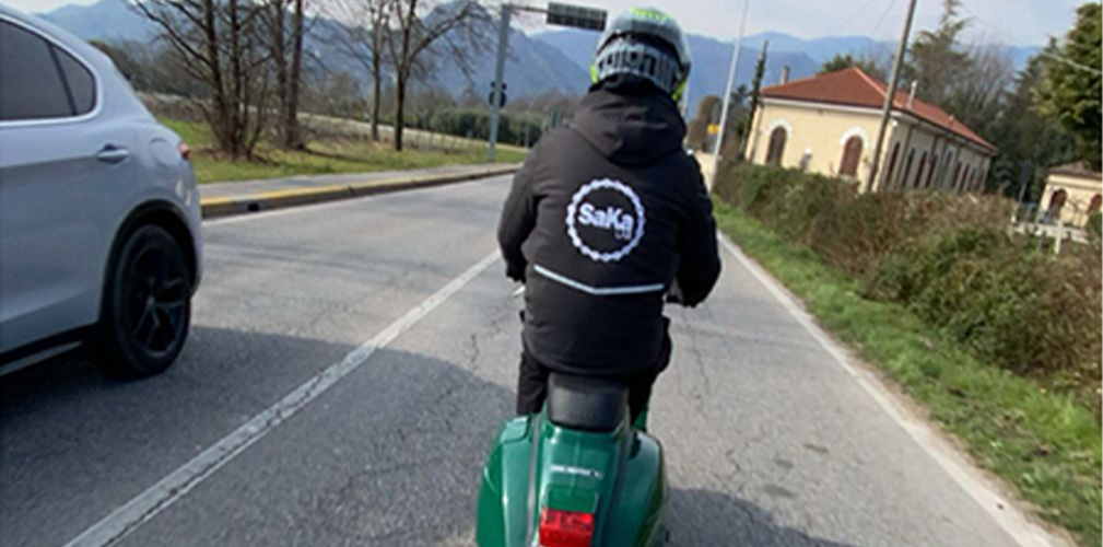 La visuale di Borgo e Cettolin nel "dietro-moto" con Modolo. L'ex velocista vorrebbe che cambiasse qualcosa nelle crescita dei più giovani