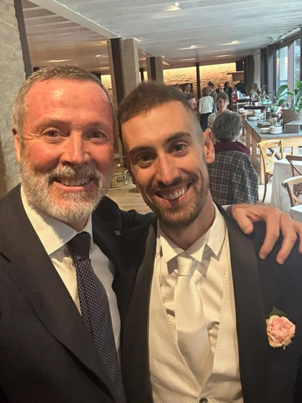Marco Piccioli, agente sportivo di calcio e ciclismo, assieme a Mattia Cattaneo, suo assistito