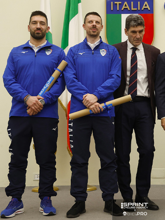 I tandem della velocità: qui Ceci e Meroni, con il presidente de CIP De Sanctis