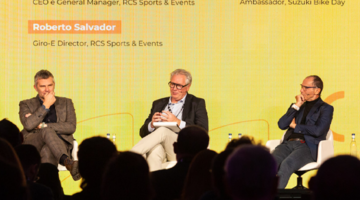 Evento "Come Corre la Bike Economy" 2025, Milano, (da sx: Paolo Bellino, Roberto Salvador e Davide Cassani)