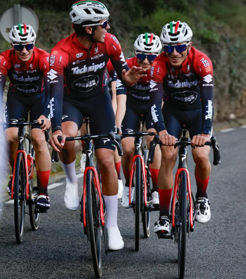 Technipes #InEmiliaRomagna 2025, Ivan Toselli (a destra), Salice, Pinarello (foto Instagram)