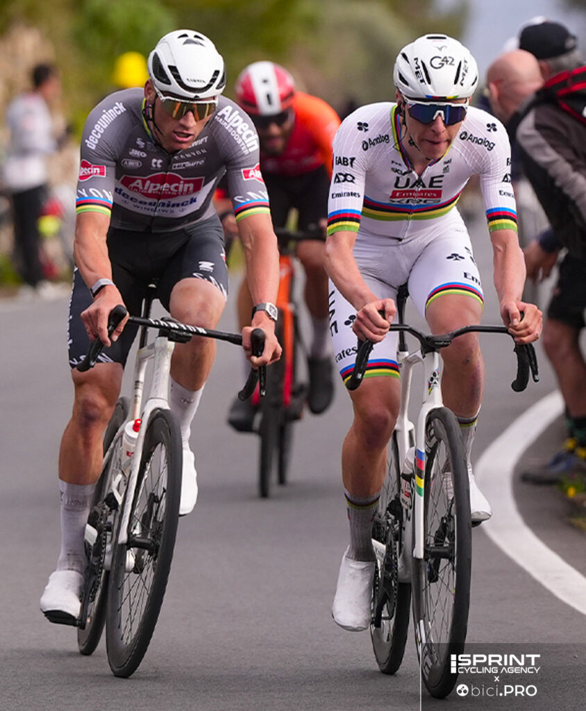 Milano-Sanremo 2025, Poggio, Tadej Pogacar, Mathieu Van der Poel, Filippo Ganna