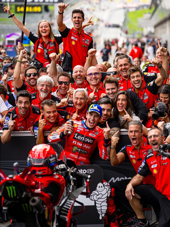 Ducati si è laureata campione del mondo in MotoGp con Marc Marquez