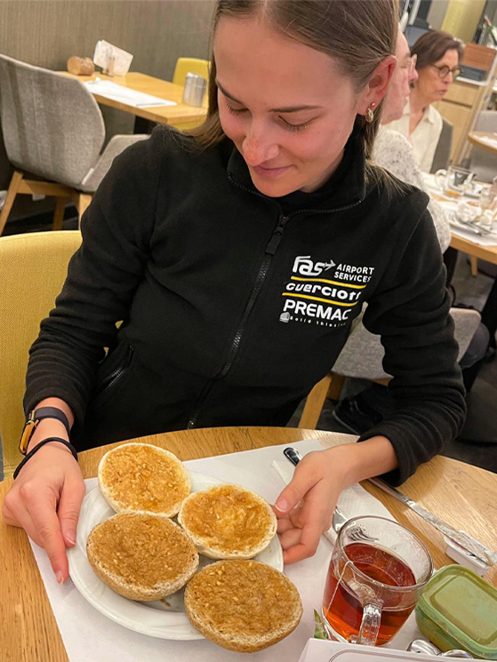 Lucia Bramati, FAS Airport Service- Guerciotti-Premac, colazione, pane e marmellata