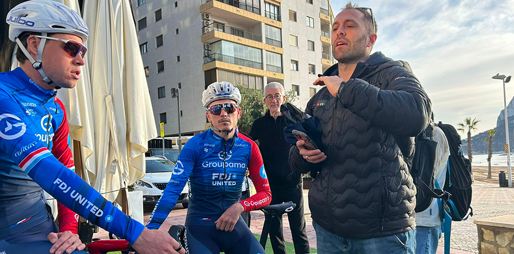 Luca Festa è appena arrivato nello staff della Groupama. Gaudu è uno dei suoi corridori