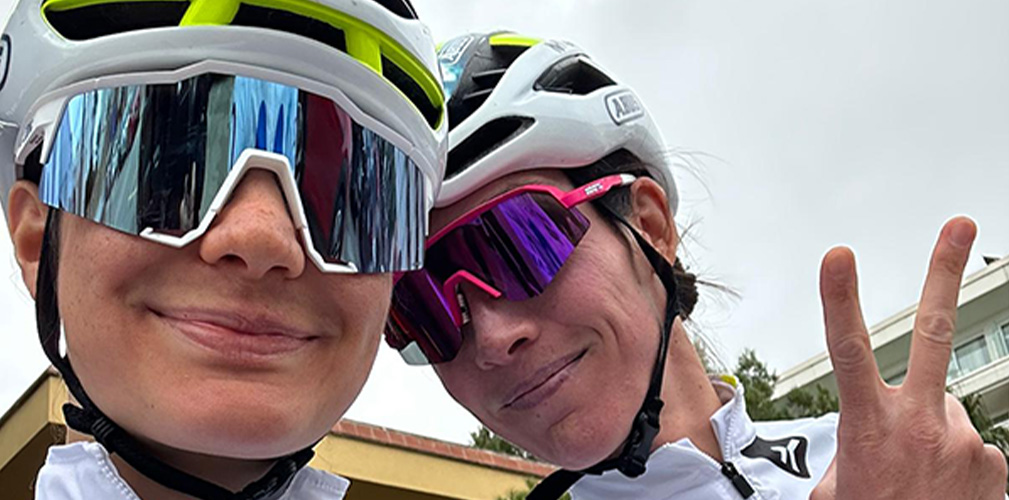 Francesca insieme ad Aude Biannic, finora la sua compagna di stanza che la sta aiutando nell'inserimento in squadra