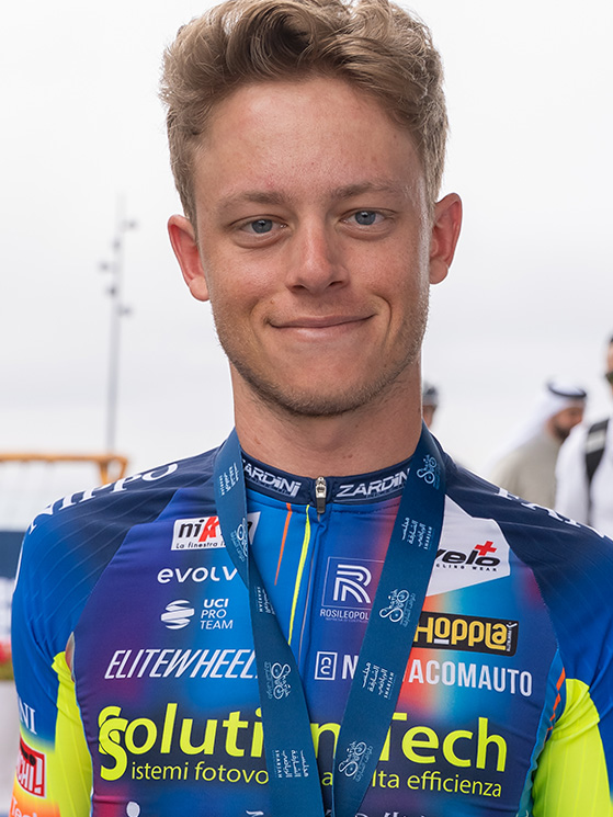 Fabbro con la nuova maglia. Quarta piazza finale, a 2'19" dal vincitore estone Rein Taaramae (foto team)