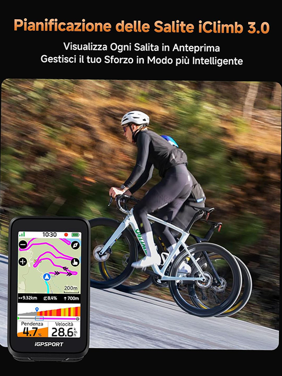 BiNavi Air ciclocomputer di iGPSPORT