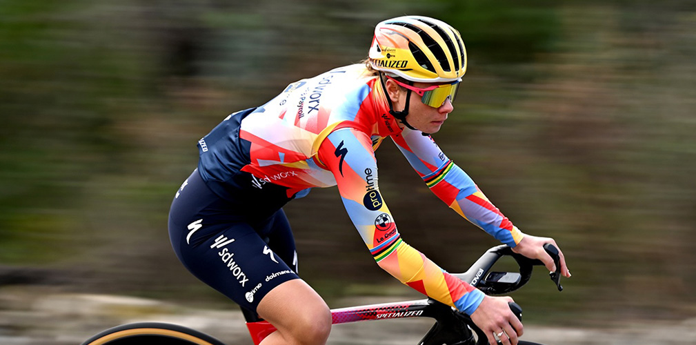 Lotte Kopecky con la nuova divisa della SD Work. Il suo esordio dovrebbe avvenire all'Omloop Het Nieuwsblad