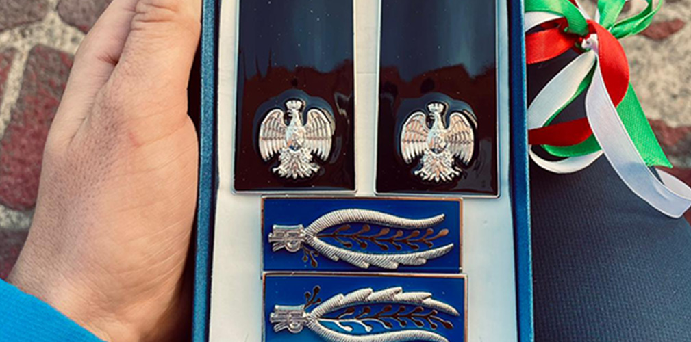 Mostrine da sfoggiare sulla divisa e simbolo delle Fiamme Azzurre