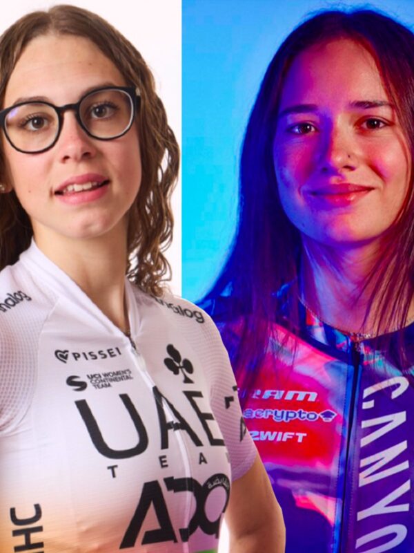 Giada Silo della UAE Development Team e Erja Giulia Bianchi della Canyon//Sram zondacrypto Generation