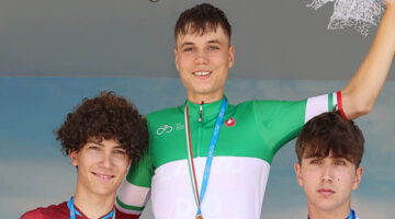 Campionato italiano juniores 2025, Trieste, Patrick Pezzo Rosola, Vincenzo Carosi (vincitore), Michele Pascarella (photors.it)
