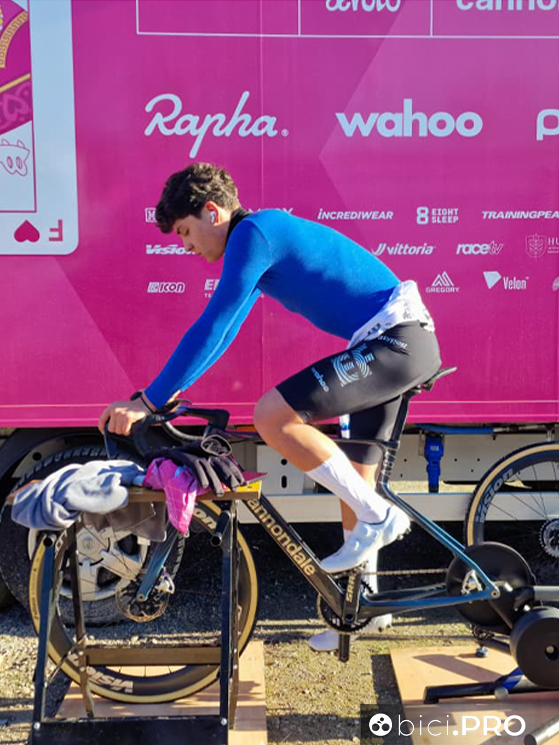 Mattia Agostinacchio, EF Education EasyPost, riscaldamento