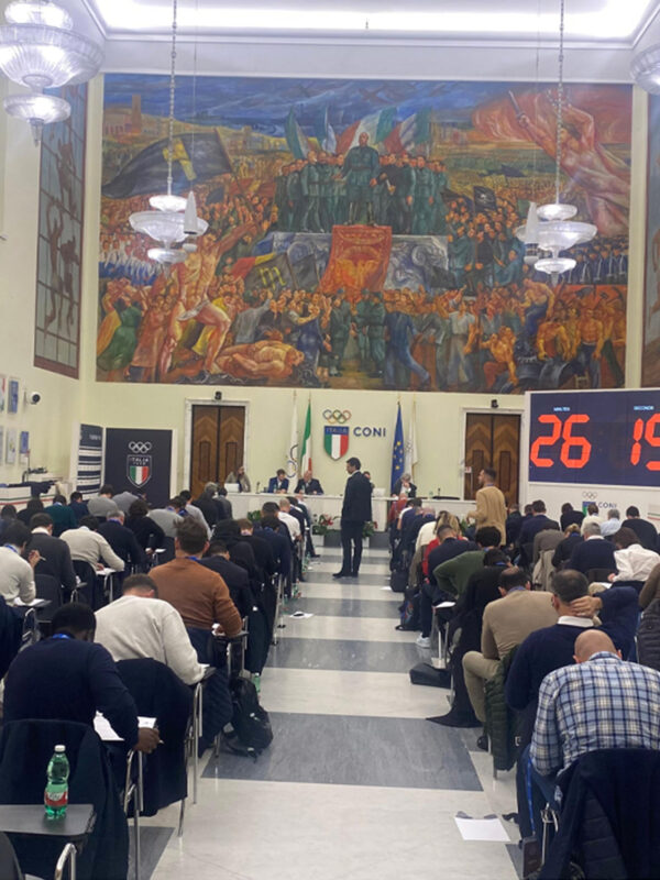 Esame abilitazione agenti FIGC Roma, Salone d'Onore CONI (foto FIGC)
