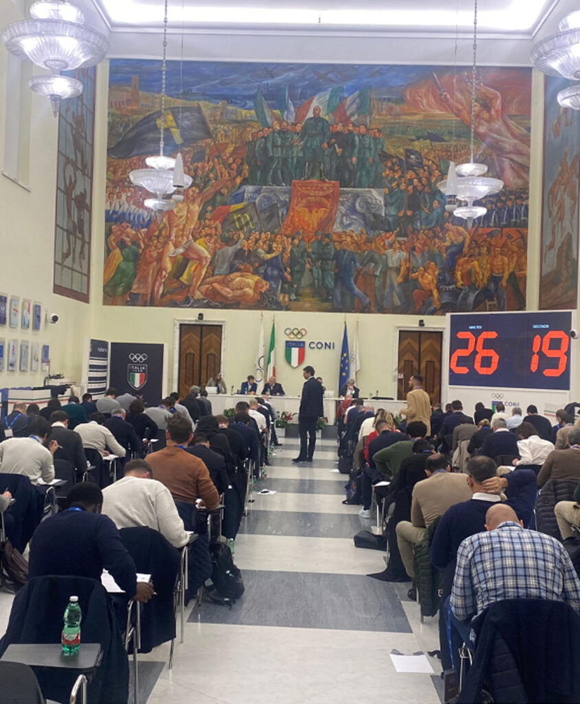 Esame abilitazione agenti FIGC Roma, Salone d'Onore CONI (foto FIGC)