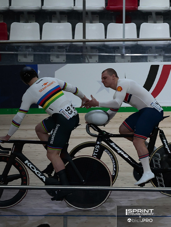 La grande sorpresa di Konya, la sconfitta in finale dell'iridato Lavreysen contro il britannico Richardson