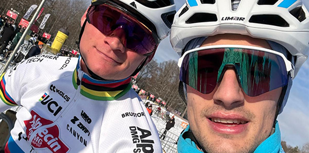 Dopo foto e chiacchiere con Van der Poel, al lunedì Spadoni è tornato in ufficio nel suo ruolo di perito ingegneristico