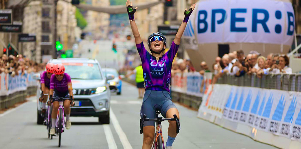 A giugno 2025, dopo più di tre anni, Vitillo rialza le mani al cielo vincendo il Giro dell'Appennino Donne (foto Ossola)