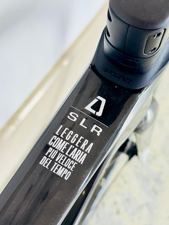 Lo slogan parla chiaro: si stratta della bici performance, "Leggera come l'aria, più veloce del tempo"