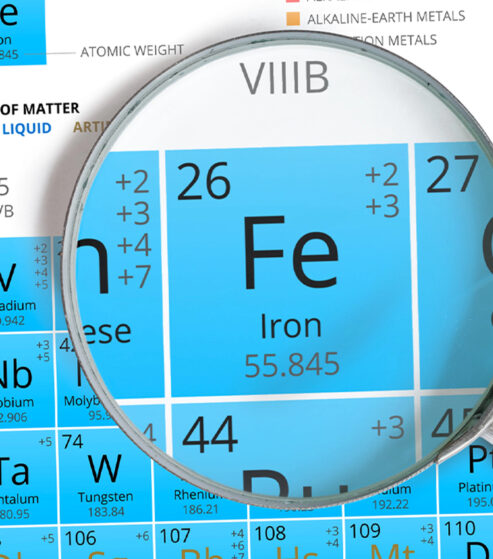 Tavola periodica degli elementi, Ferro (depositphotos.com)