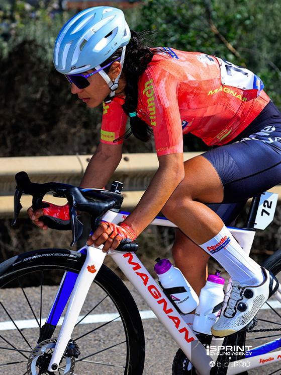 Espinola Agua Martin ha viaggiato con un buon margine per tutto il finale: è stata ripresa all'ultimo chilometro