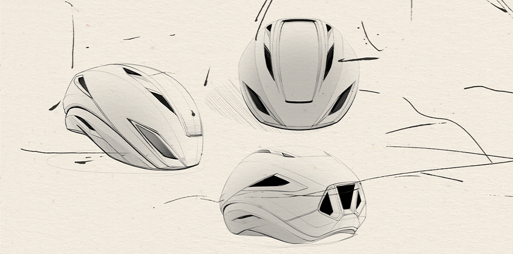 Il ciclo di sviluppo nasce dalla definizione della forma generale esterna del casco