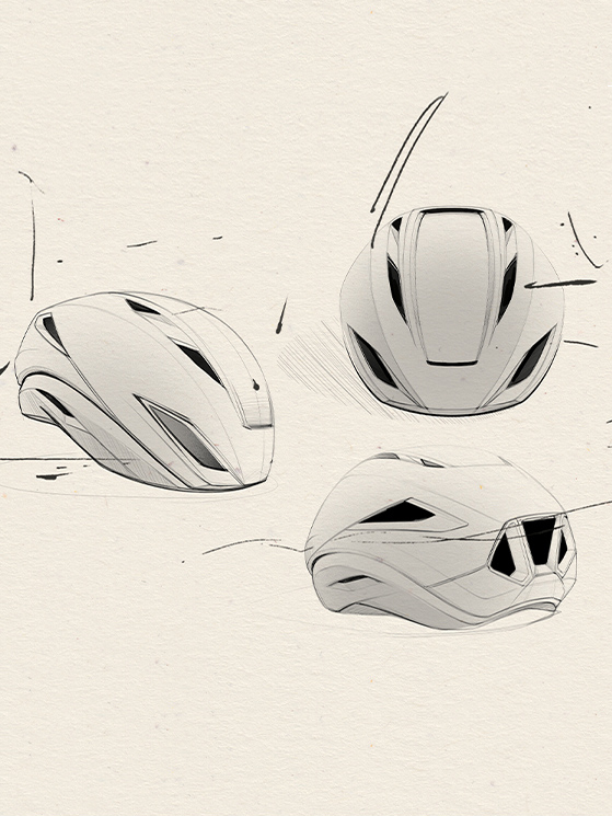 Il ciclo di sviluppo nasce dalla definizione della forma generale esterna del casco