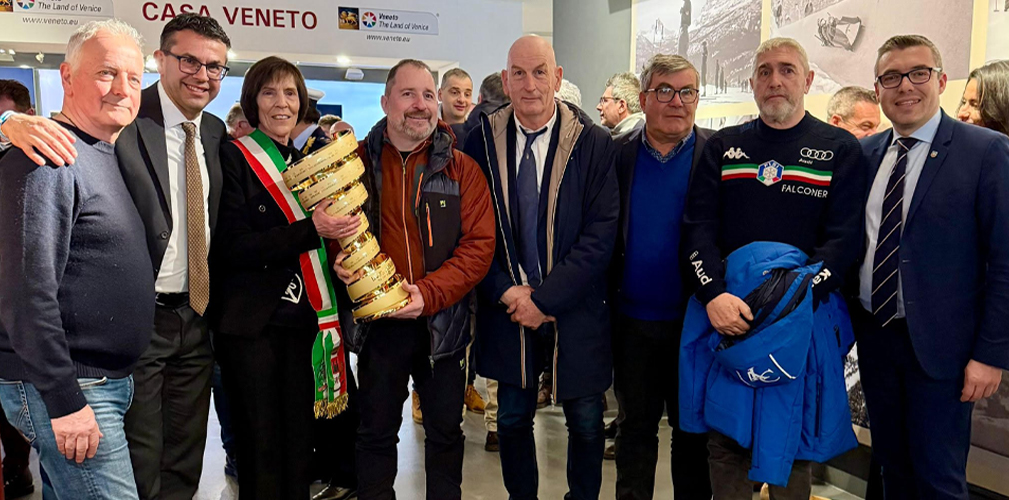 Ivan Piol,Roberto Padrin (pres pr belluno) , Viviana Fusaro sindaco di feltre, Alessio Cremonese CEO di Sportful, a dx Lucas Pavanetto vice pres Veneto