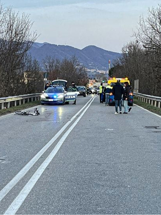 L'incidente è avvenuto lungo la provinciale 175 nel territorio di Barzana (foto Michele Meraviglia/L'Eco di Bergamo)