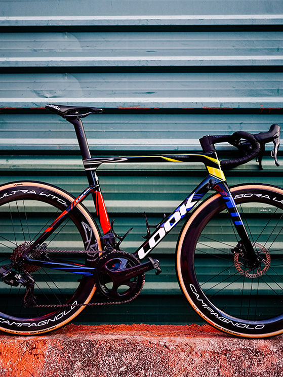 Look 795 Blade RS in dotazione al corridore italiano (foto Cofidis)