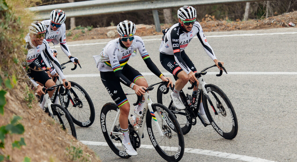 Tadej Pogacar, allenamento 2026, UAE Team Emirates (foto UAE Team Emirates/Fizza)