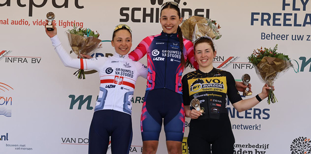 Terzo posto per Campana dietro le polacche Polanska e Okrucinska del team olandese Watersley (foto Björn van der Schoot)