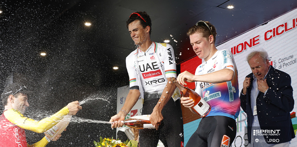 Isaac Del Toro (MEX) sul podio della scorsa edizione, vinta su Thomas (FRA) e Granger (GBR)