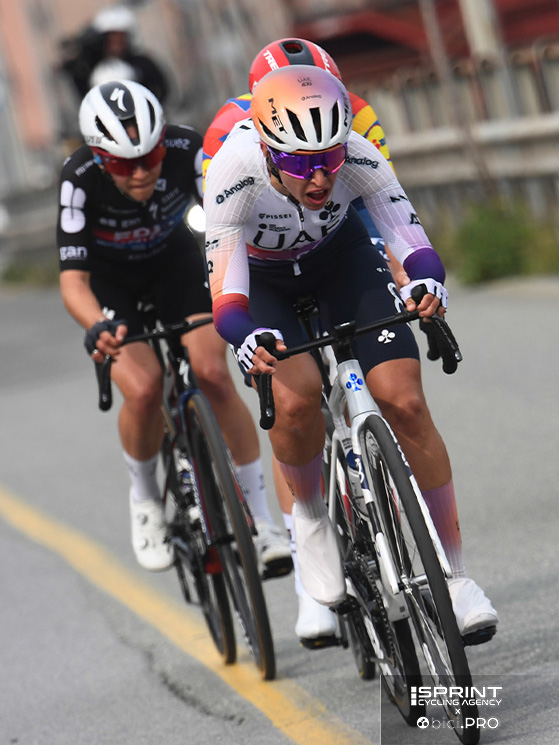 All'Appennino è stata sempre in prima fila, qui con la Gery poi tra le battute allo sprint