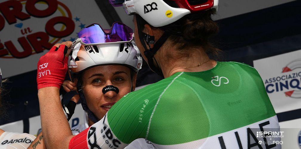 Persico dopo essere stata capitana nella Valcar, alla UAE si è ritagliata un ruolo di donna di fiducia di squadra e Longo Borghini