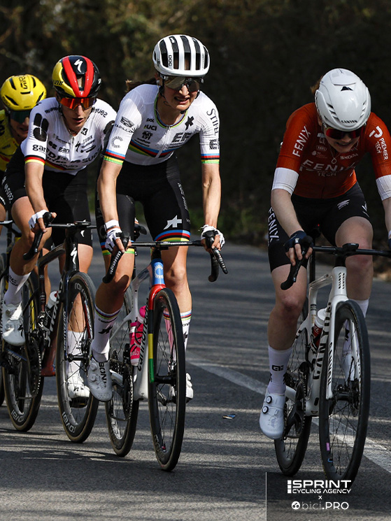 Alla Strade Bianche la Vallieres è stata protagonista fino alla fine, nel quintetto che si è giocato il successo