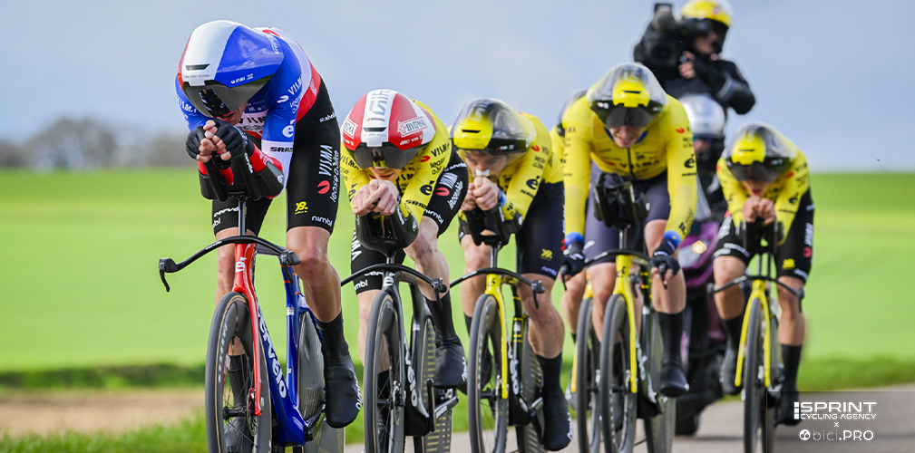 Nella cronosquadre della Parigi-Nizza, la Visma con Affini e PIganzoli ha chiuso al quarto posto