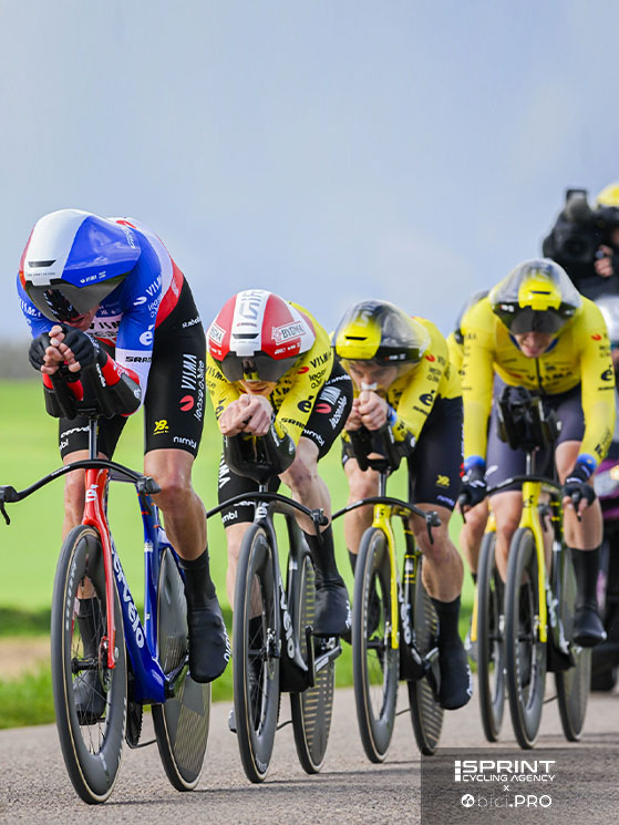 Nella cronosquadre della Parigi-Nizza, la Visma con Affini e Piganzoli ha chiuso al quarto posto