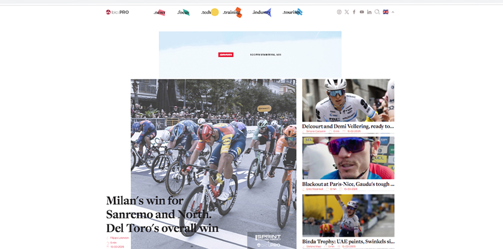Da sabato, bici.PRO strizza gli occhi al mondo ed è online con le versioni in lingua inglese e spagnola