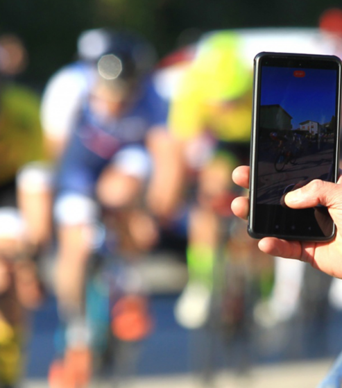 Social, telefono, ciclismo, giovani