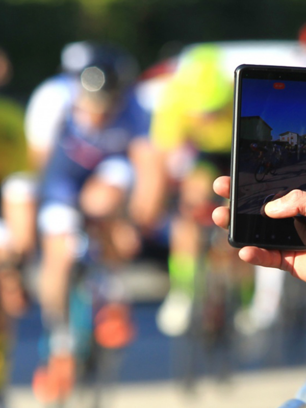 Social, telefono, ciclismo, giovani