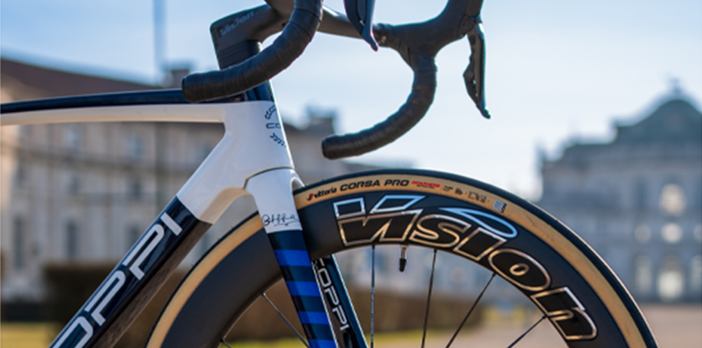 Bici Coppi K14, ruote Vision